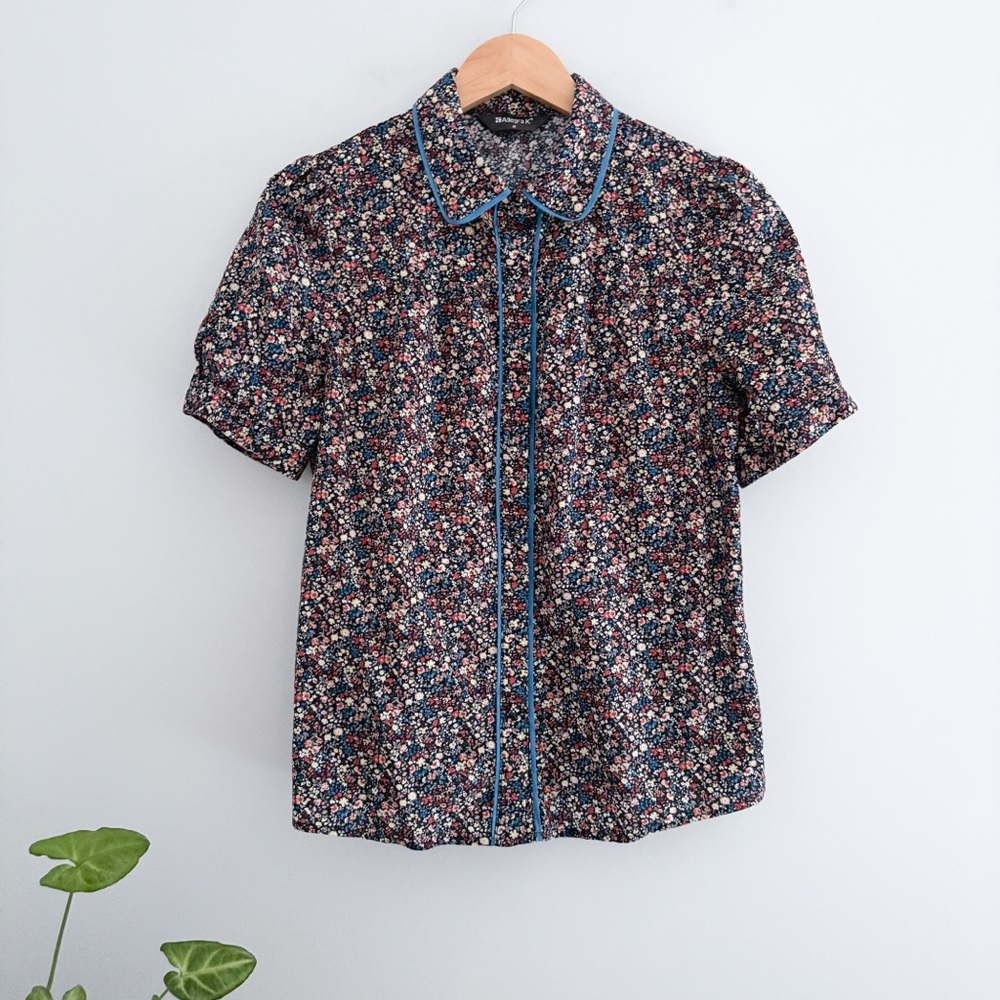 Allegra K floral button down shirt